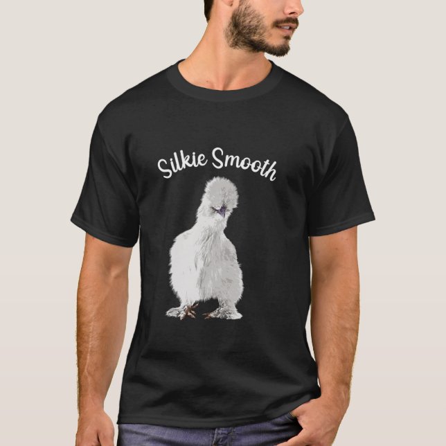 Cute Silkie Chicken Design For Men Women Kids Silk T-Shirt (Front)