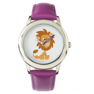 Cute Silly Cartoon Lion Watch