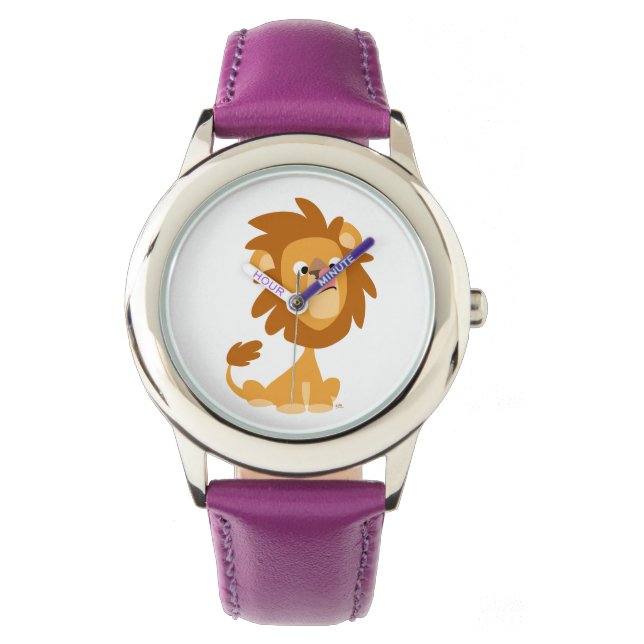 Cute Silly Cartoon Lion Watch (Front)