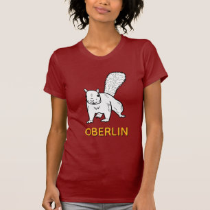 Cute Silly Fun Oberlin White Squirrel Illustration T-Shirt