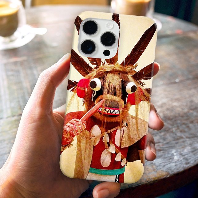 Cute silly funny face wood kachina doll photo Case-Mate iPhone case (Creator Uploaded)