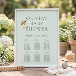 Cute Silly Goose 6 Table Seating Chart Baby Shower