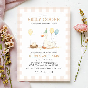 Cute Silly Goose Baby Shower Invitation
