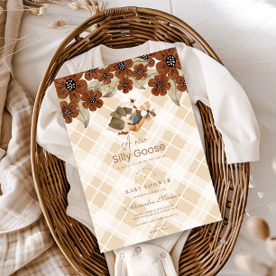 Cute Silly Goose Baby Shower  Invitation