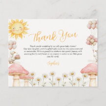 Cute Silly Goose Baby Shower thank you card