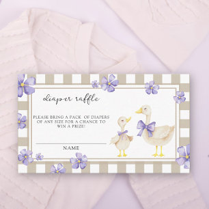 Cute silly goose - diaper raffle ticket enclosure card