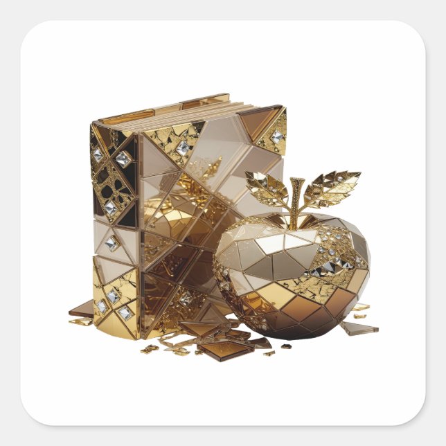Cute Silver Abstract Gift Sticker (Front)