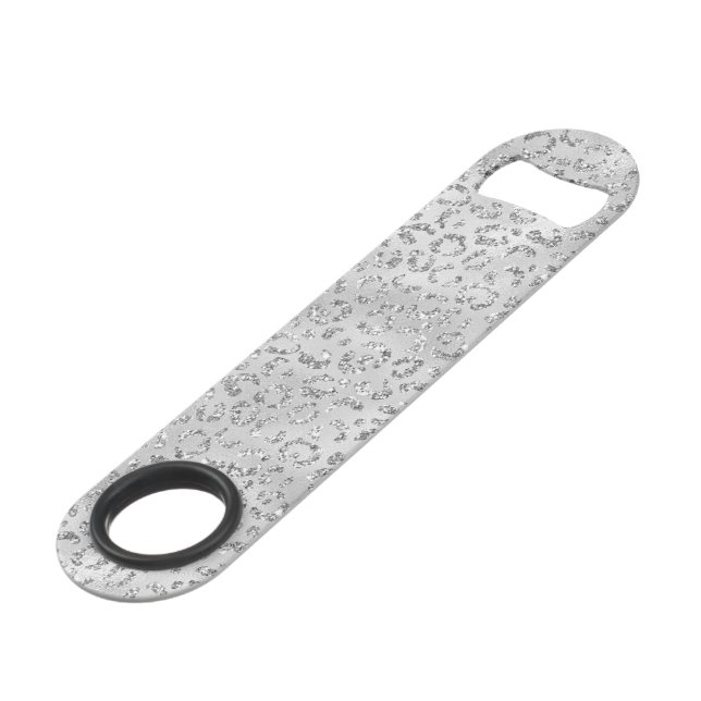 Cute Silver Cheetah Leopard Skin Print Pattern (Front Angled)