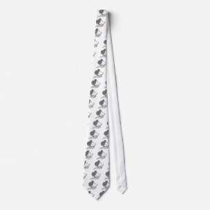 cute silver kiwi bird and silver fern distressed tie