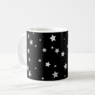Cute Silver Stars pattern   Any background colour  Coffee Mug