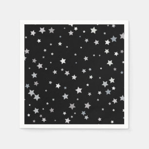Cute Silver Stars pattern   Any background colour  Napkin