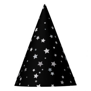 Cute Silver Stars pattern   Any background colour  Party Hat