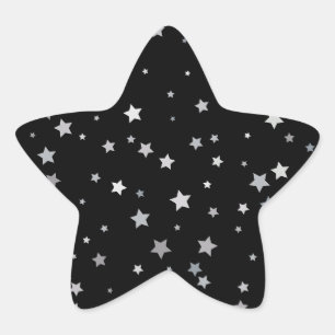 Cute Silver Stars pattern Any background colour Star Sticker