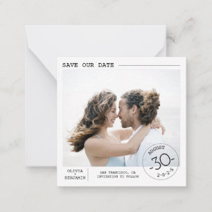 Cute Simple and Elegant Save the Date Photo Card