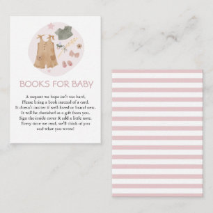 Cute Simple Baby Clothes Pink Books for Baby Enclosure Card