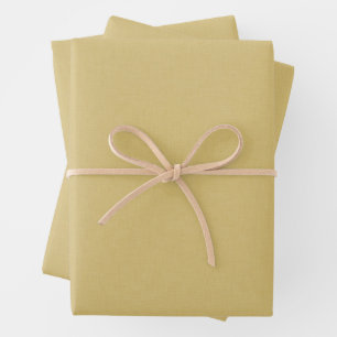 Cute simple butter yellow chambray effect wrapping paper sheet