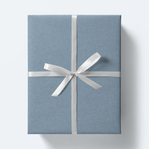 Cute simple chambray blue effect wrapping paper sheet