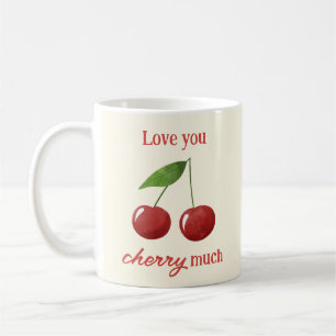 Cute Simple Cherries Love Cherry Photo Valentines Coffee Mug