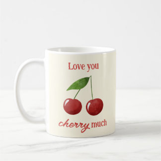 Cute Simple Cherries Love Cherry Photo Valentines Coffee Mug