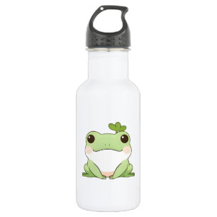 Cute Simple Chibi Frog Nature Kawaii Design 532 Ml Water Bottle