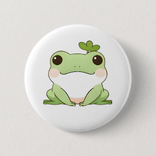 Cute Simple Chibi Frog Nature Kawaii Design 6 Cm Round Badge