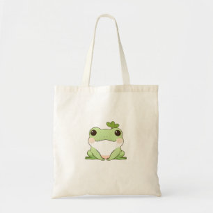 Cute Simple Chibi Frog Nature Kawaii Design Tote Bag