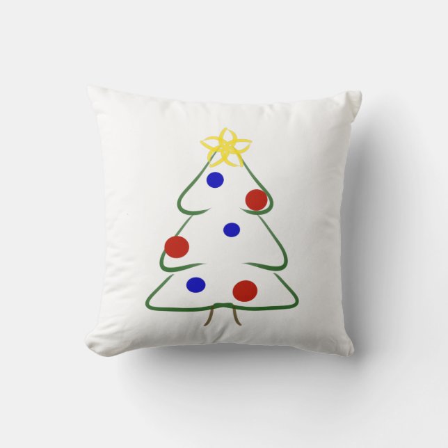 Cute simple Christmas drawing Cushion (Front)