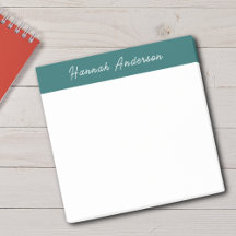 Cute Simple Dark Green Monogram Full Name