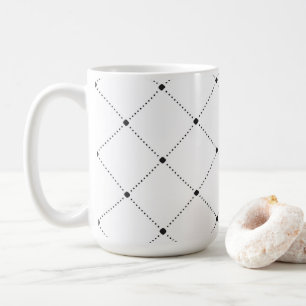 Cute simple design black dots elegant cafe mug