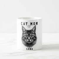Cute Simple Design Custom Cat Mum Black Cat Lover