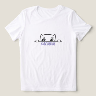 Cute simple design womens black cat lover mom Tri-Blend shirt