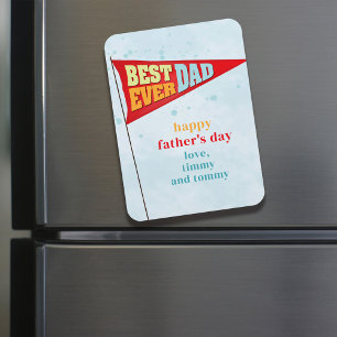 Cute Simple Father's Day Pennant Best Ever Dad Magnet