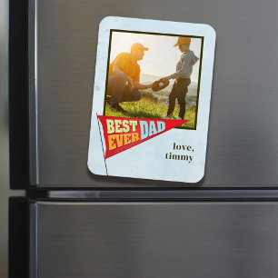 Cute Simple Father's Day Pennant Best Ever Dad Magnet