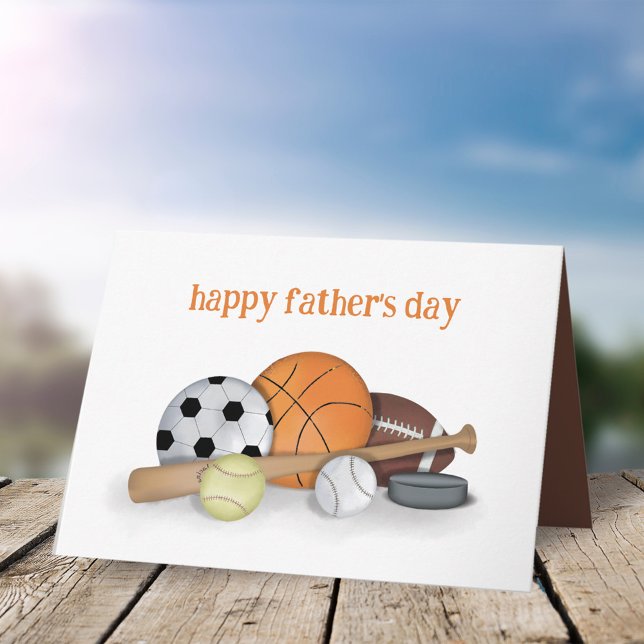 Cute Simple Father's Day Sports Ball All Star Fan  Card (Creator Uploaded)