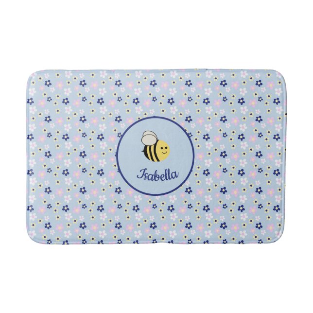 Cute Simple Flower Pattern Bath Mat (Front)