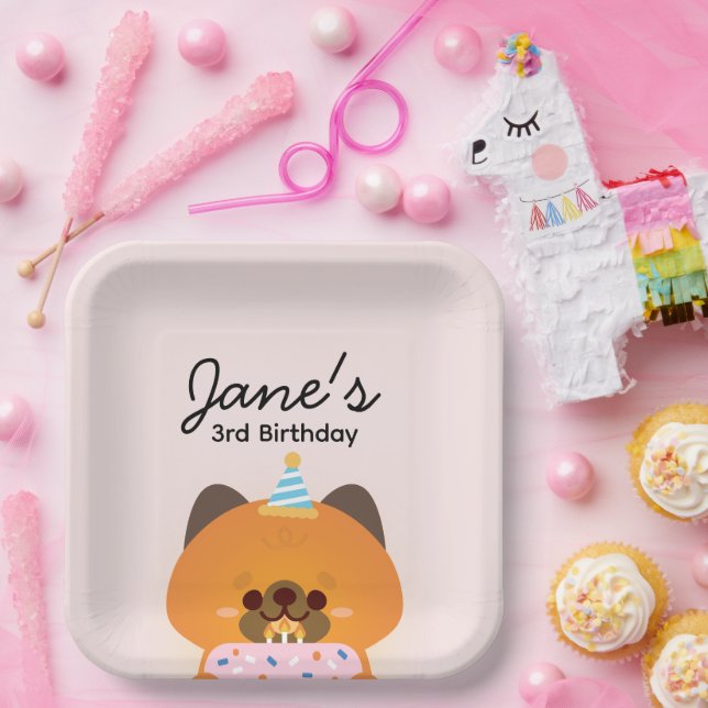 Cute Simple Fun Birthday Party Paper Plate (Party)