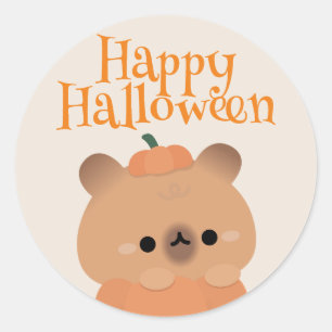 Cute Simple Fun Halloween Party Classic Round Sticker