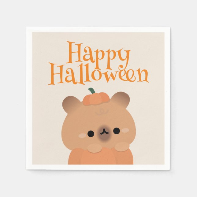 Cute Simple Fun Halloween Party Napkin (Front)
