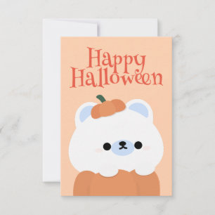 Cute Simple Fun Halloween Party Thank You Card