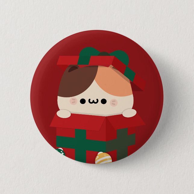 Cute Simple Fun Merry Christmas 6 Cm Round Badge (Front)