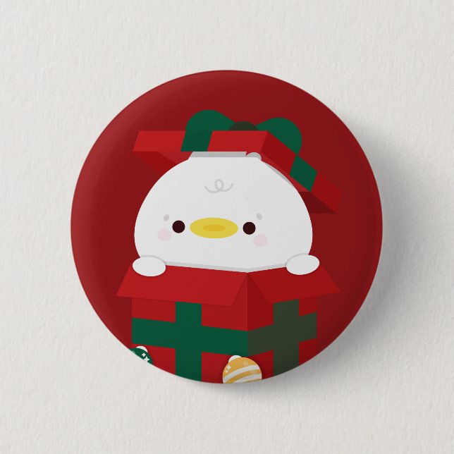 Cute Simple Fun Merry Christmas 6 Cm Round Badge (Front)