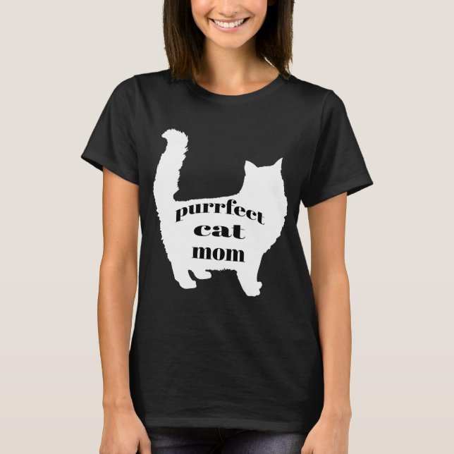 Cute SImple Fun Modern Cat Mum Shirt (Front)