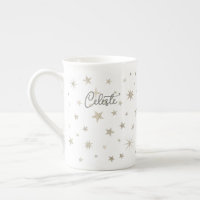 Cute Simple Gender Neutral White Silver Star Fairy