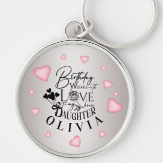 Cute Simple Gifts For Daughters | Typography Key Ring