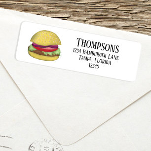 Cute Simple Hamburger Return Address
