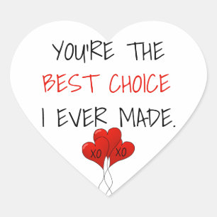 Cute Simple Heart Balloons Best Choice Valentines Heart Sticker