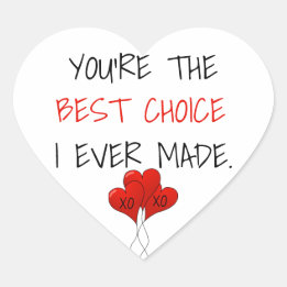 Cute Simple Heart Balloons Best Choice Valentines Sticker