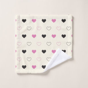 Cute Simple Heart Pattern Bath Towel Set