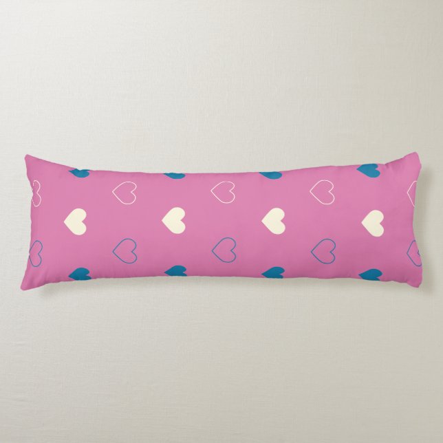 Cute Simple Heart Pattern Body Cushion (Front)