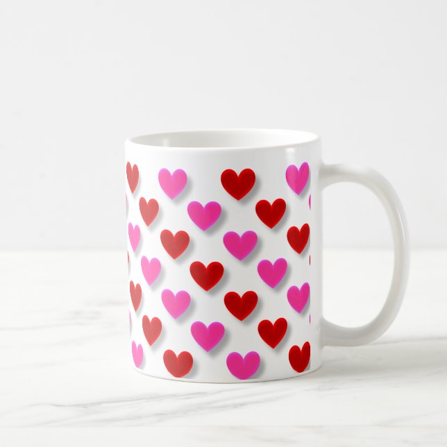 Cute Simple Heart Pattern Coffee Mug (Right)